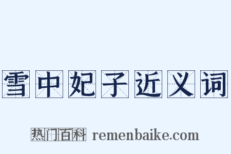 雪中妃子近义词是什么意思的图片